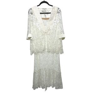 Spencer Alexis Womens 12 Lace 3 piece Dress Set‎ fairy bridal boho angel romance